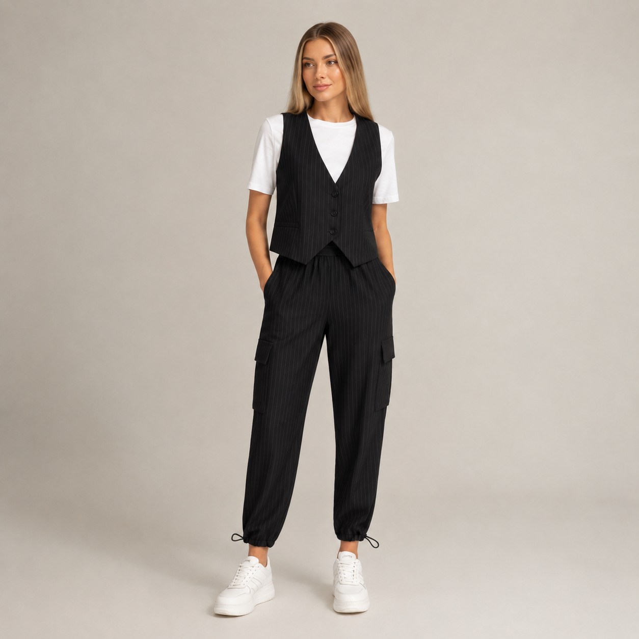 Fortini 2-Piece Pinstripe Set
