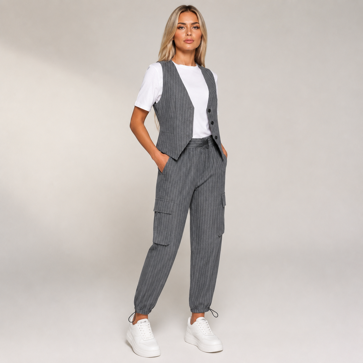 Fortini 2-Piece Pinstripe Set