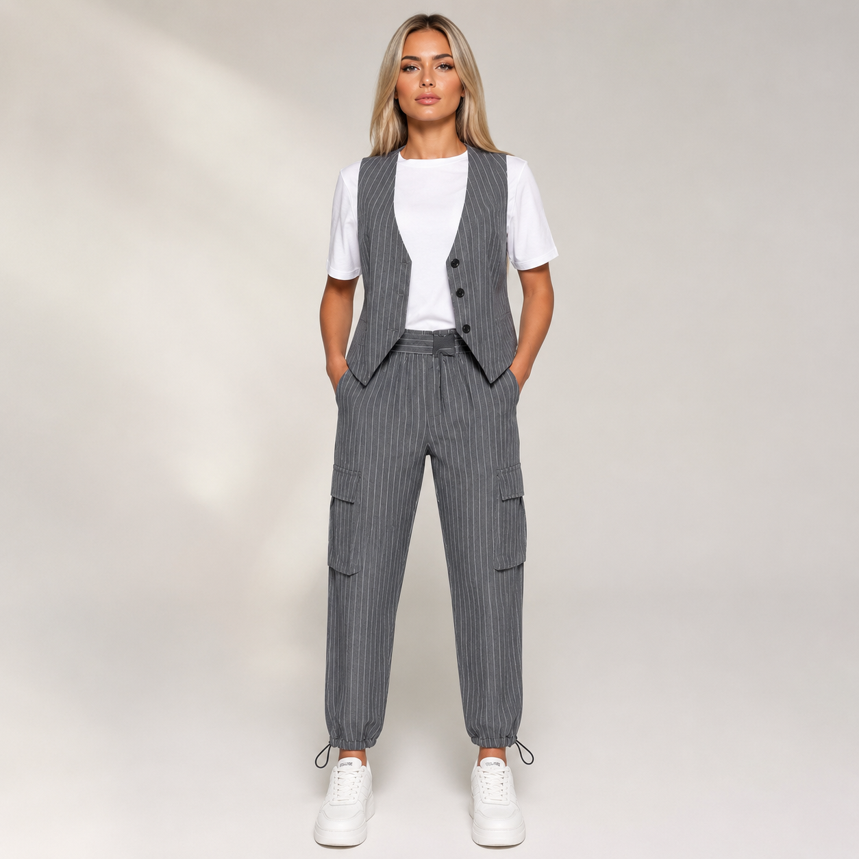 Fortini 2-Piece Pinstripe Set