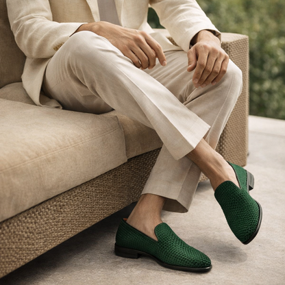 Benedict Velvet Flat Shoes