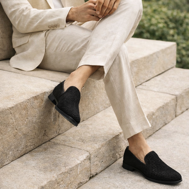 Benedict Velvet Flat Shoes