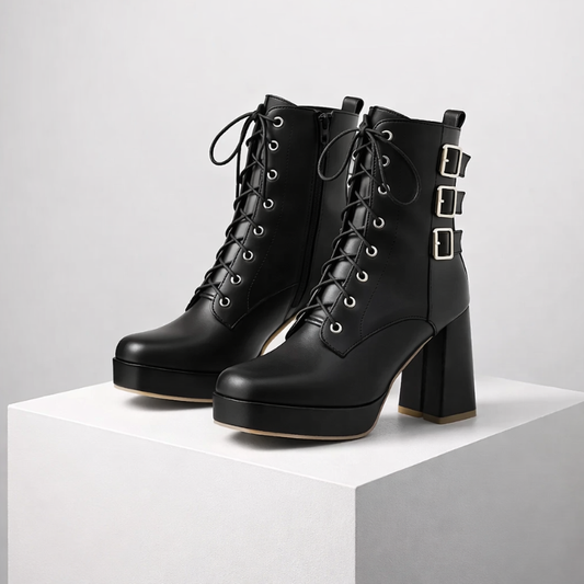 Elvira Chunky Heel Boots