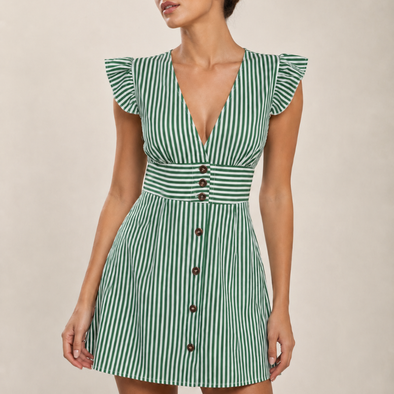 Bianca Striped Mini Dress