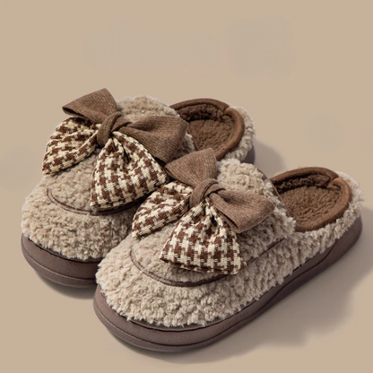 Bow Teddy Slippers