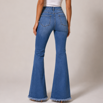 Flora Embroidered Flare Jeans