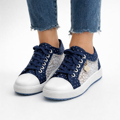 Stacy Denim Lace Sneakers