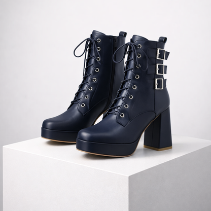 Elvira Chunky Heel Boots