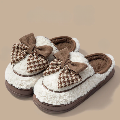Bow Teddy Slippers