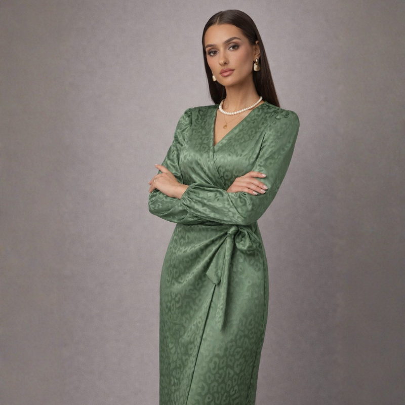 Nica Leopard Wrap Dress