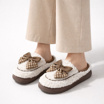 Bow Teddy Slippers