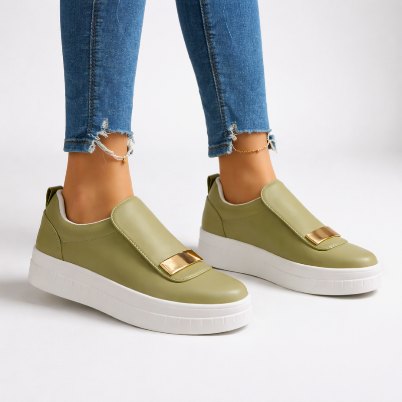 Gold Olive Shoes