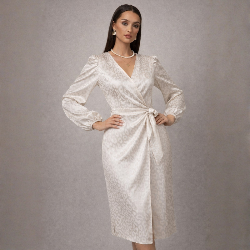 Nica Leopard Wrap Dress