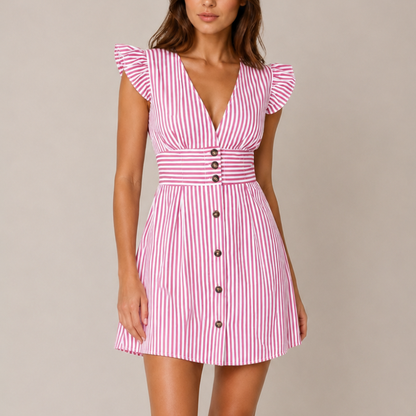 Bianca Striped Mini Dress