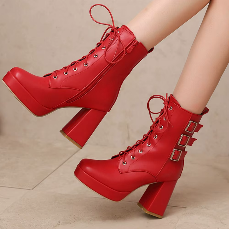 Elvira Chunky Heel Boots