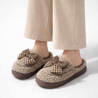 Bow Teddy Slippers