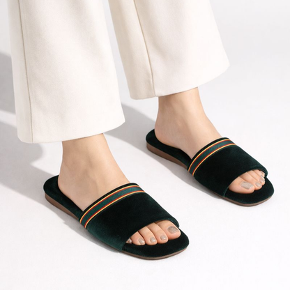 Spin-ons Open Toe Slippers