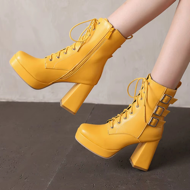 Elvira Chunky Heel Boots