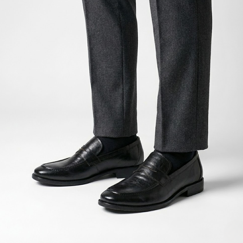 Riva Dark Casual Cowhide Loafers