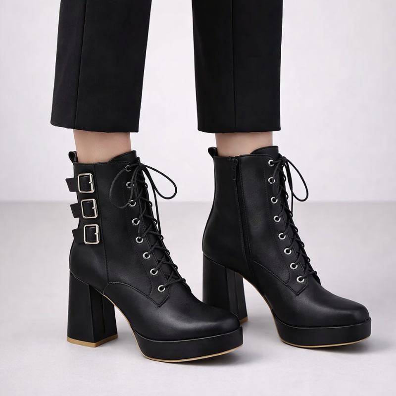 Elvira Chunky Heel Boots