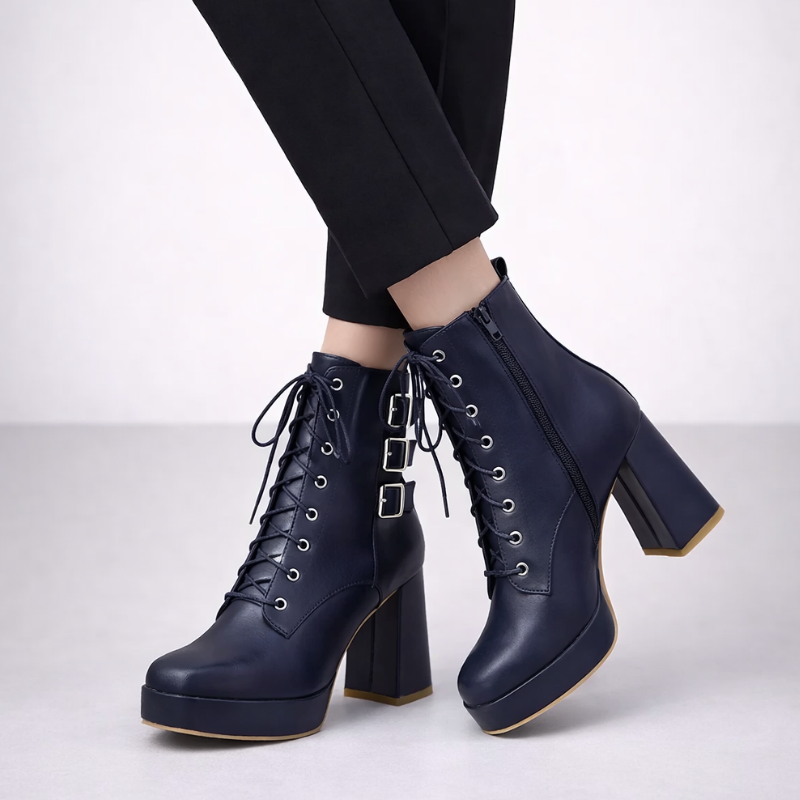 Elvira Chunky Heel Boots
