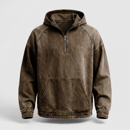 Lachlan Half-Zip Denim Jacket