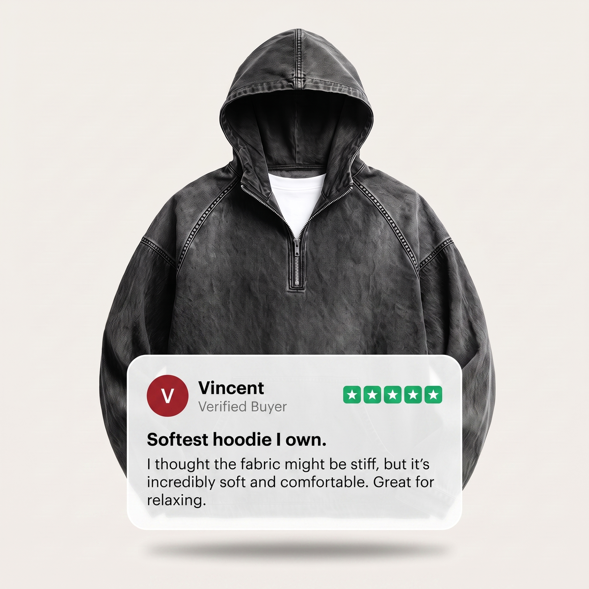 Lachlan Half-Zip Denim Jacket