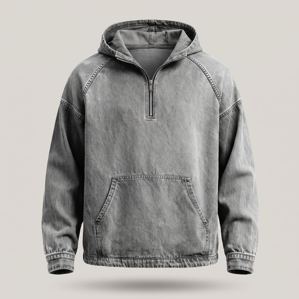 Lachlan Half-Zip Denim Jacket