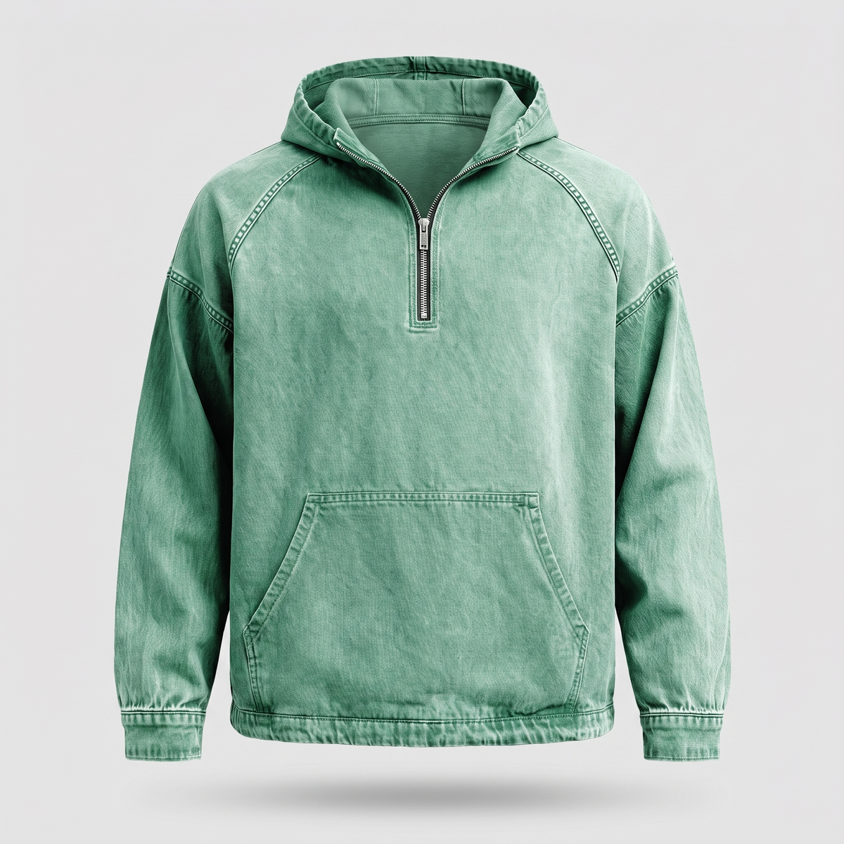Lachlan Half-Zip Denim Jacket