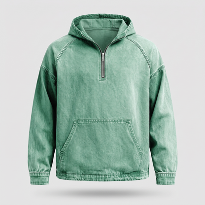 Lachlan Half-Zip Denim Jacket