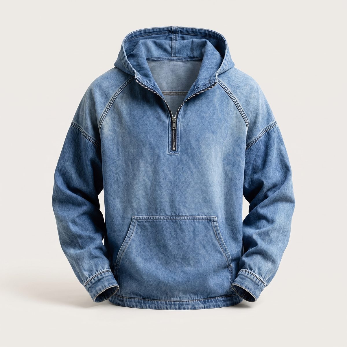Lachlan Half-Zip Denim Jacket