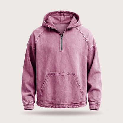 Lachlan Half-Zip Denim Jacket