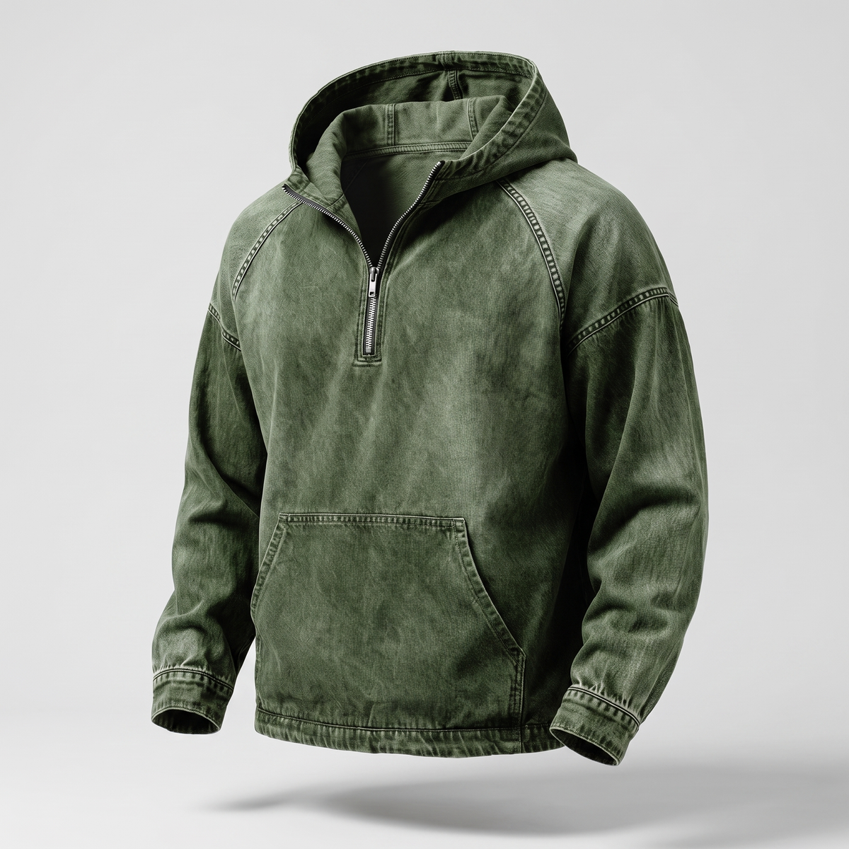 Lachlan Half-Zip Denim Jacket