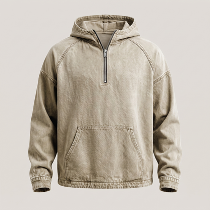 Lachlan Half-Zip Denim Jacket