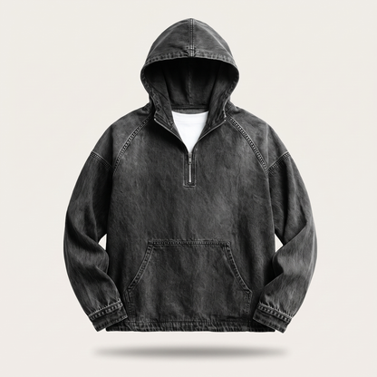Lachlan Half-Zip Denim Jacket