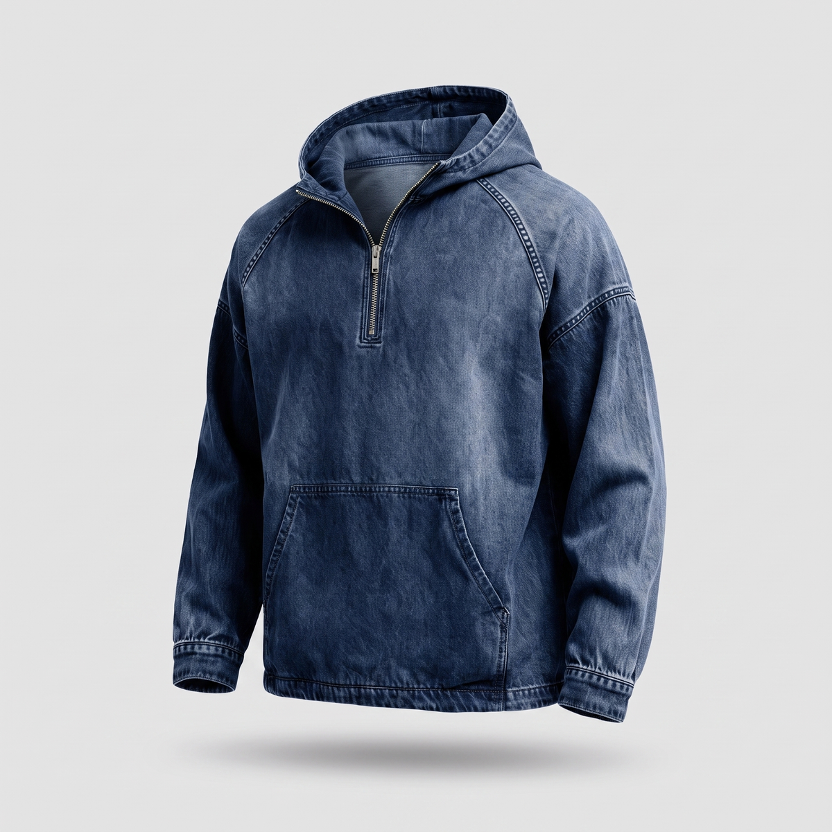 Lachlan Half-Zip Denim Jacket