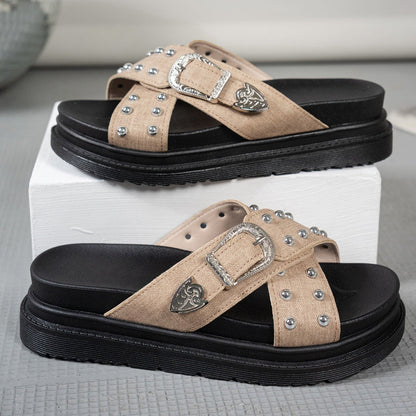 Cindy Buckle Sandals