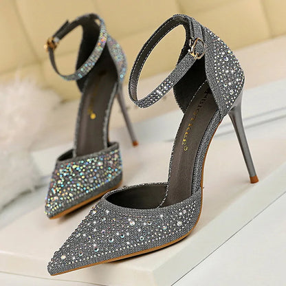 Glamorous Rhinestone High Heels