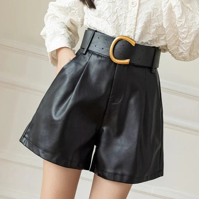 Raffel Leather Shorts