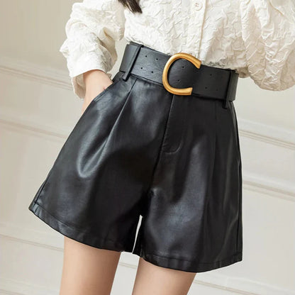 Raffel Leather Shorts