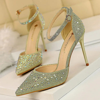 Glamorous Rhinestone High Heels