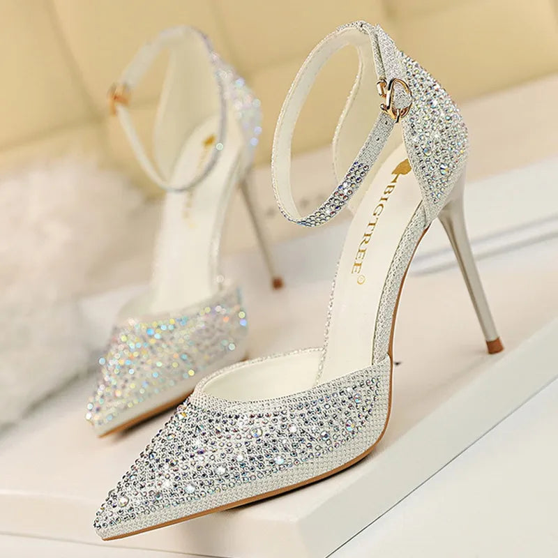Glamorous Rhinestone High Heels