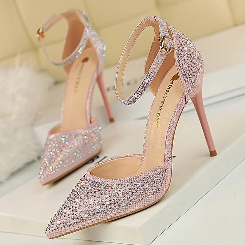 Glamorous Rhinestone High Heels