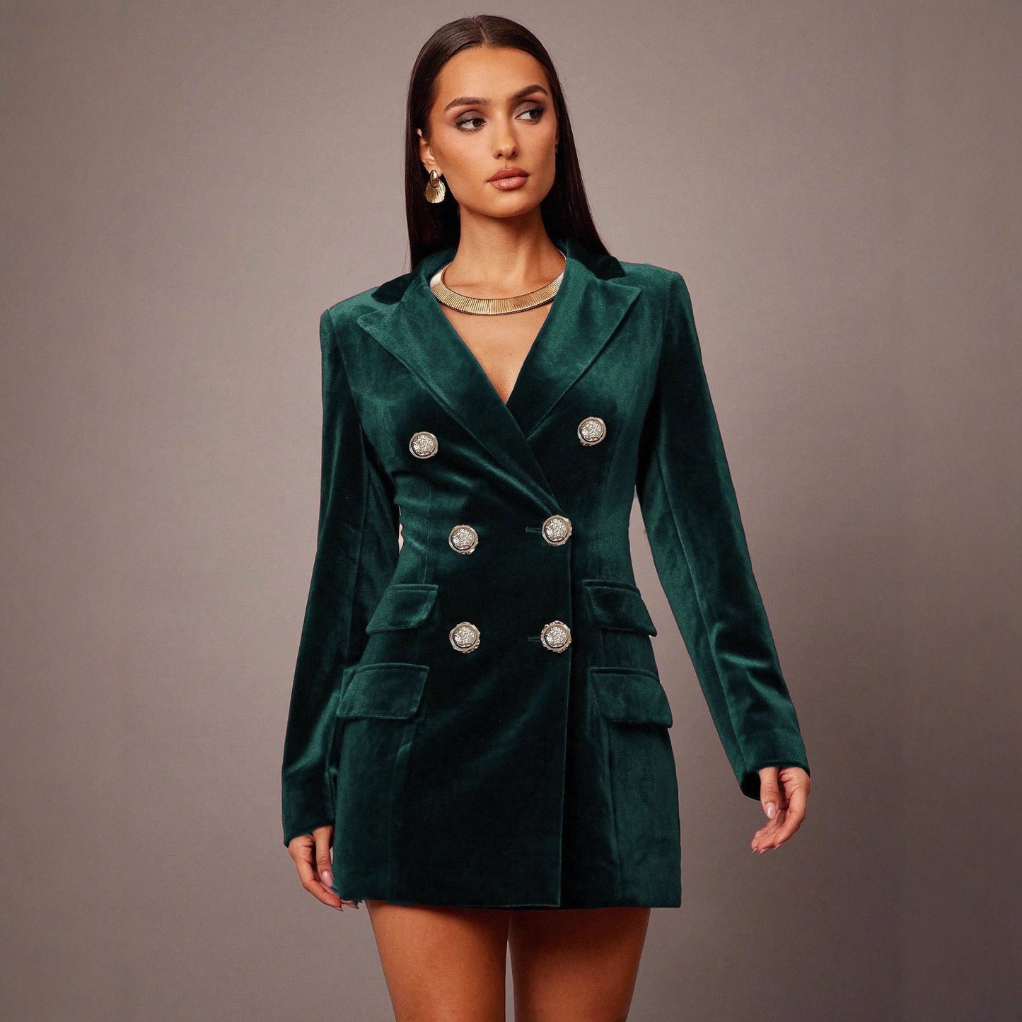 Aurora Velvet Blazer Minidress