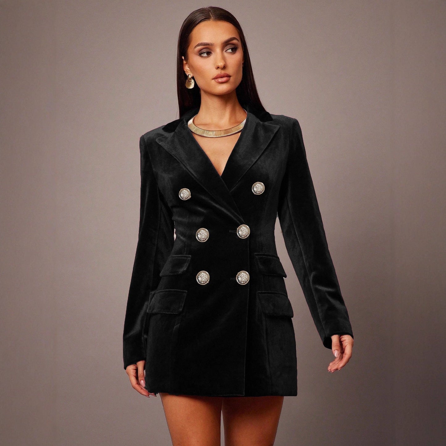 Aurora Velvet Blazer Minidress