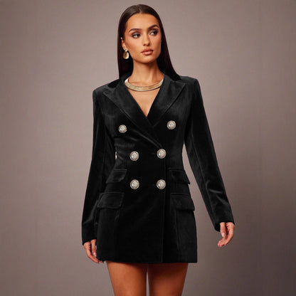Aurora Velvet Blazer Minidress