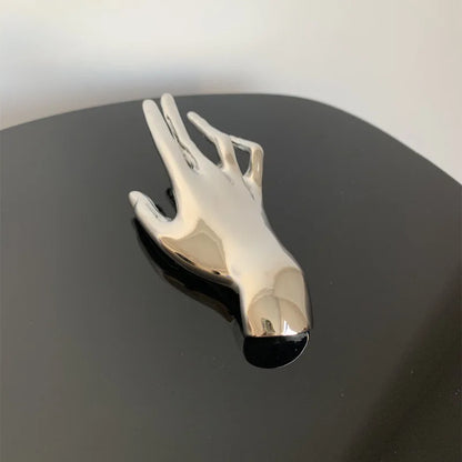 Metal Hand Brooch