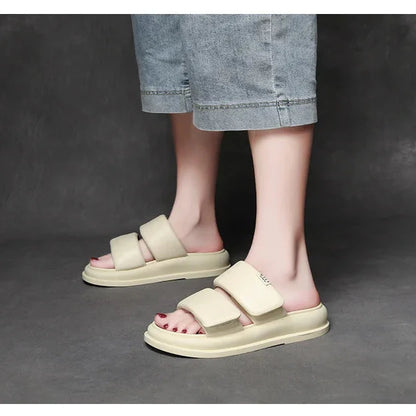 Soft Sandy Leather Sandals
