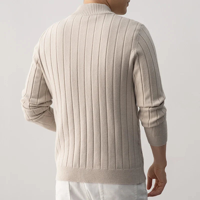 Zack Cable-Knit Wool Cardigan