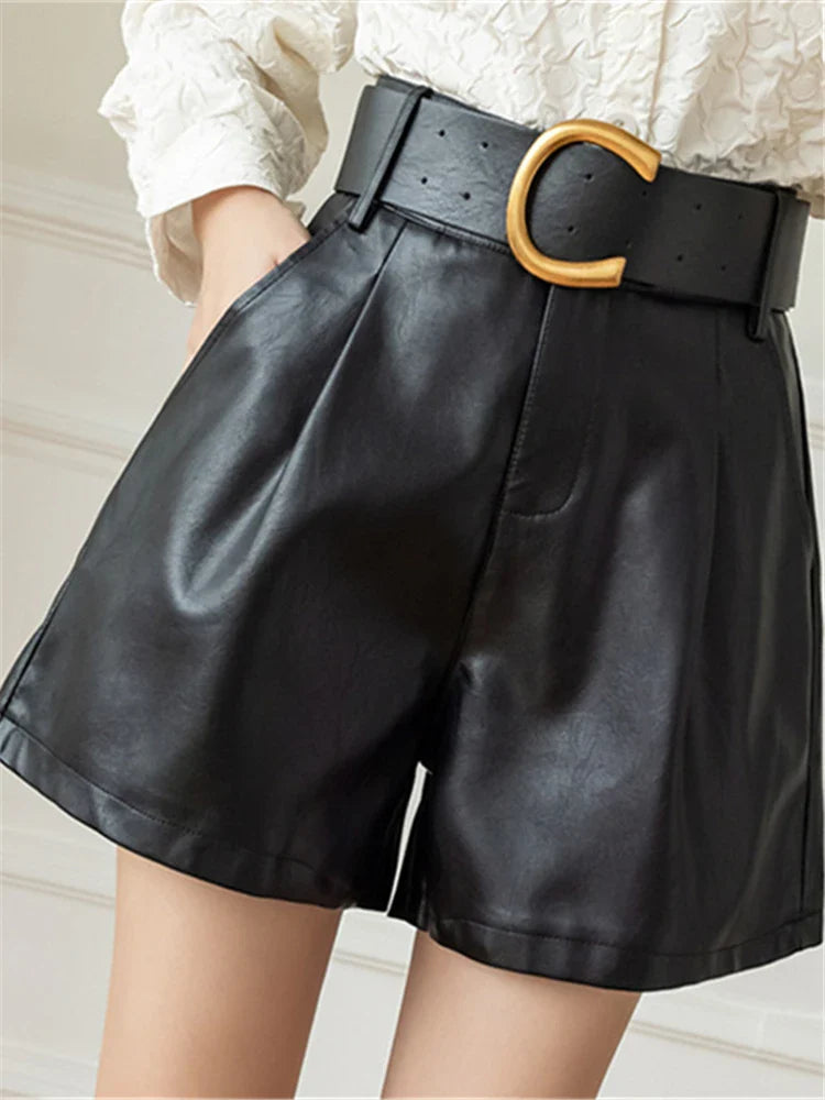 Raffel Leather Shorts