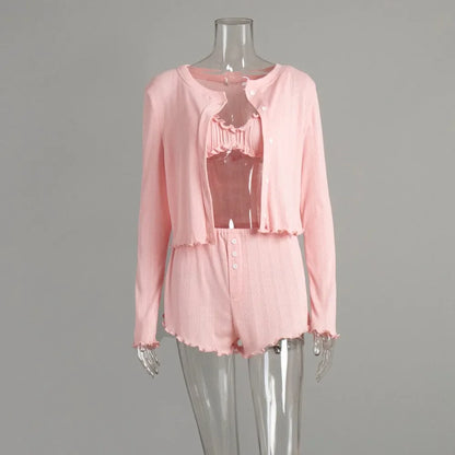 Saenna 3 Piece Sleepwear Suit
